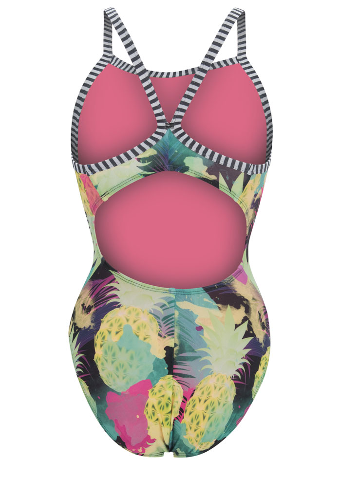 Uglies Girl's Aloha V-2 Back Swimsuit - Yellow / Pink
