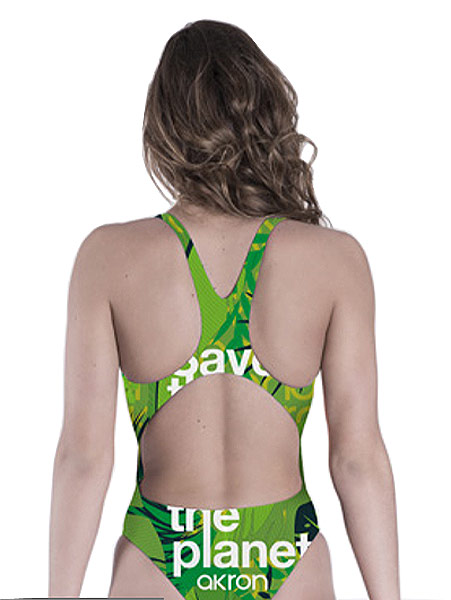 Akron Girl's Save The Forest Swimsuit - Green