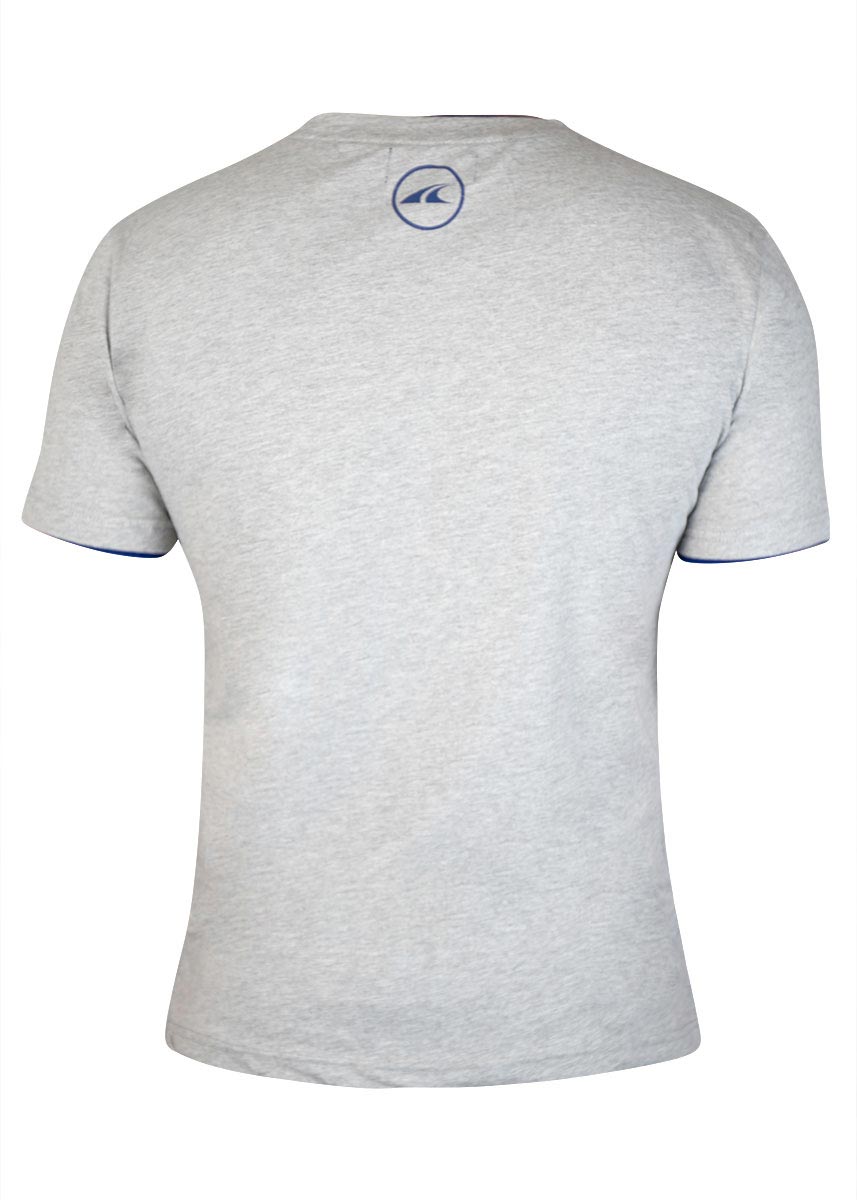 Akron Junior New Orleans Cotton T-shirt - Grey / Navy Blue
