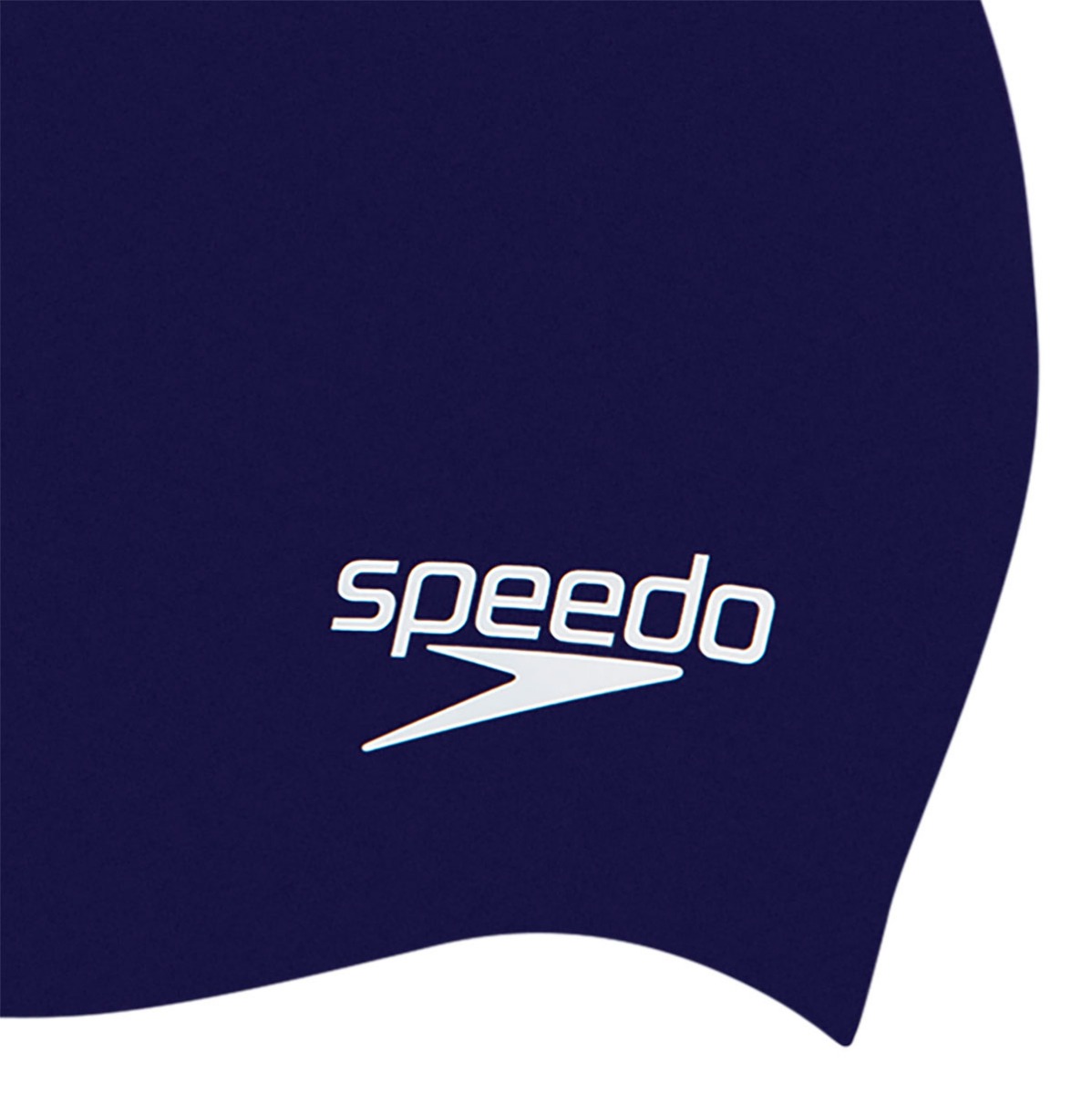 Speedo Plain Moulded Junior Silicone Cap - Navy
