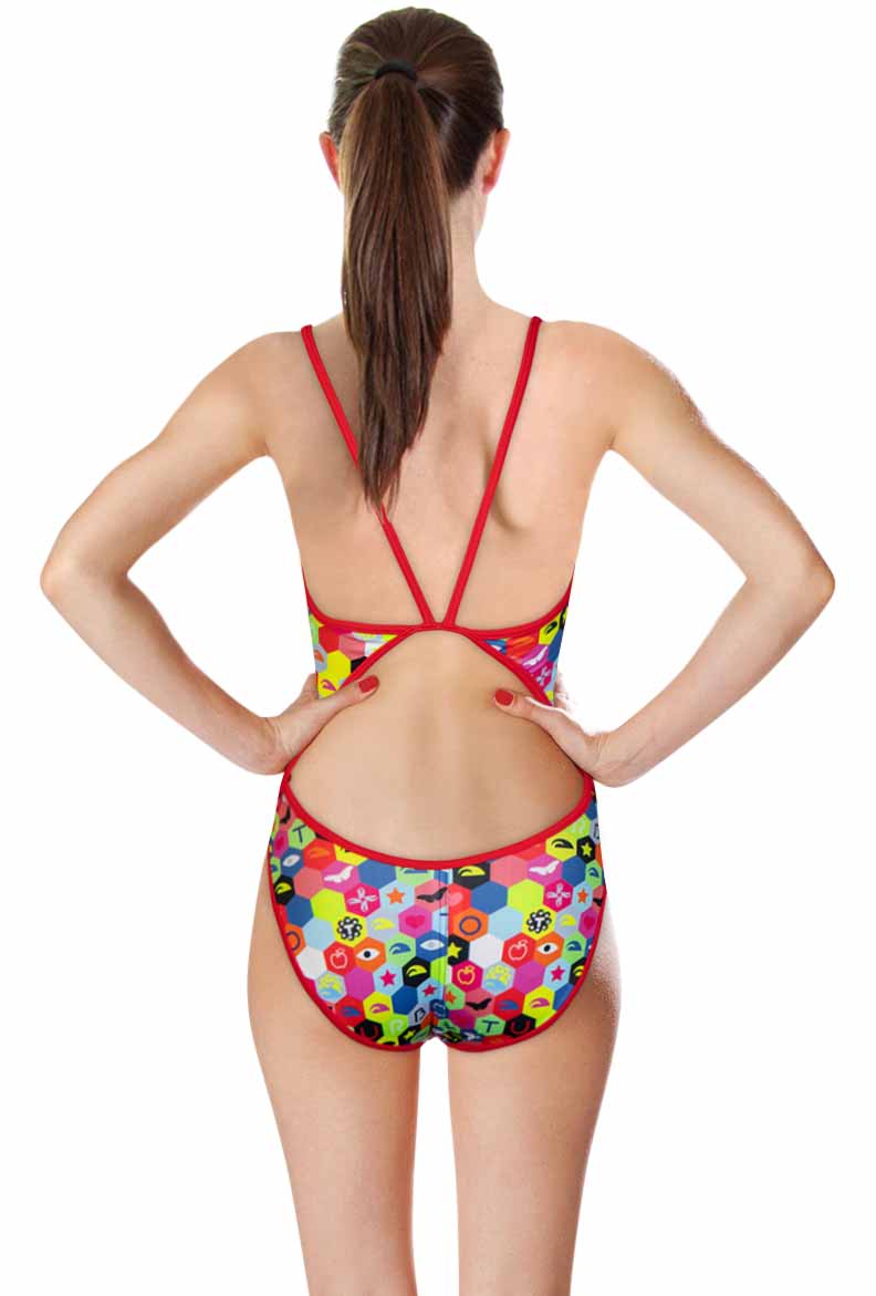 Turbo Women's Hexa Flour Swimsuit - Multicoloured