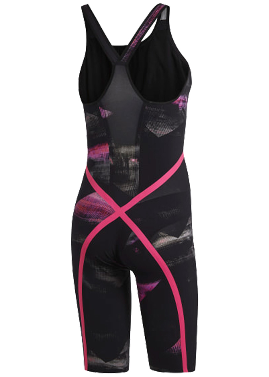 Adidas Women's Adizero XVIII Freestyle Closed Back Suit- Black / Shock Pink