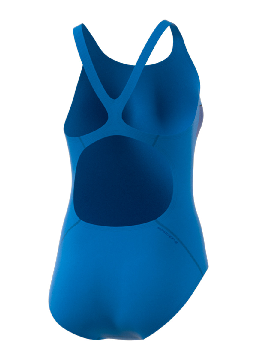 Adidas Girls Graphic Performance Swimsuit  - Shock Blue