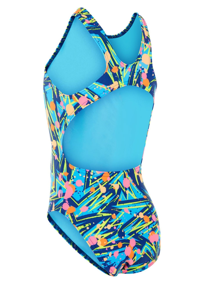 Maru Girls Splatter Pacer Auto Back Swimsuit - Multi