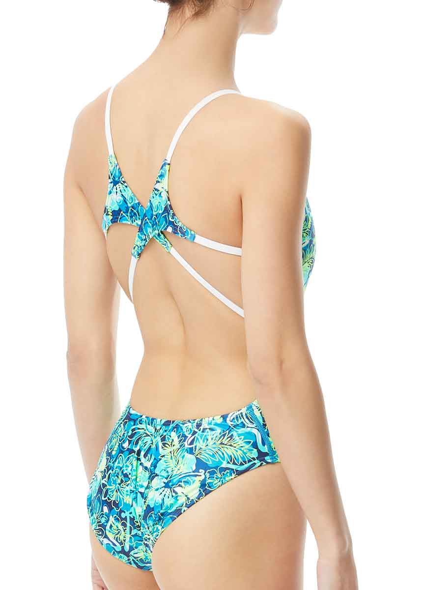 TYR Girl's Malibu Tetrafit Swimsuit - Turquoise