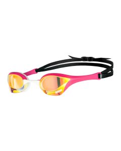 Arena Cobra Ultra Swipe Mirrored Goggles - Yellow Copper / Pink