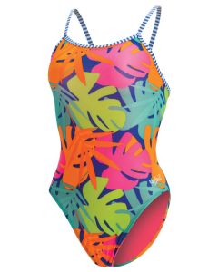 Dolfin Uglies Girl's Tropic Time Double Strap Back Swimsuit - Blue