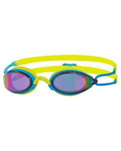 Zoggs Podium Mirror Goggles - Blue / Lime / Mirror