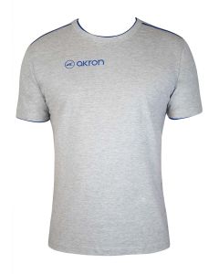 Akron New Orleans Cotton T-shirt - Grey / Royal Blue
