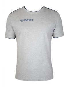 Akron New Orleans Cotton T-shirt - Grey / Navy