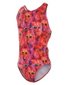 Maru Girls Cool Catz Rave Back Swimsuit - Coral