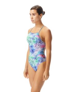 The Finals Women's Shooting Star Foil Swimsuit - Silver