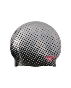Speedo Reversible Moulded Silicone Cap - Silver / Black