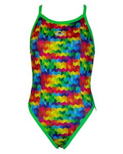 Turbo Girl's Colourful Swimsuit - Multicoloured