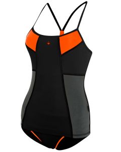 Aqua Sphere Girls Flavia Tankini Swimsuit - Black / Orange