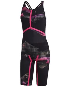 Adidas Women's Adizero XVIII Freestyle Closed Back Suit- Black / Shock Pink