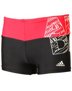 Adidas Junior Performance Swim Boxers - Black / Ray Red