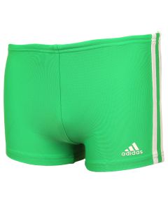 Adidas Junior 3-Stripes swim Boxer - Green / White