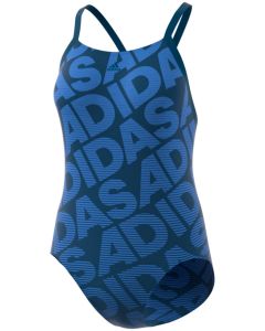 Adidas Women's Allover Print Swimsuit - Blue