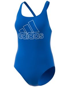Adidas Girls Athly Logo Swimsuit - Blue
