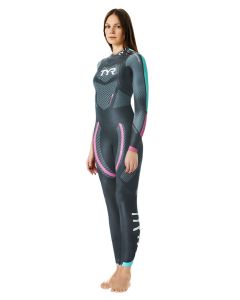 TYR Women's Category 5 Wetsuit - Black/Blue