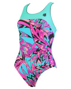 Mad Wave Women's Rate Swimsuit - Turquoise/Pink