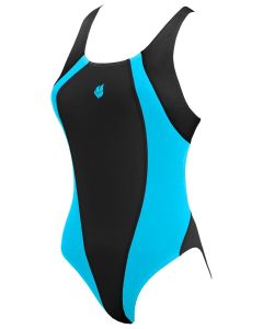 Mad Wave Girls Solution Swimsuit - Black / Blue