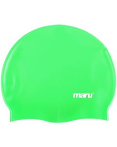 Maru Solid SIlicone Swim Caps Green A0841