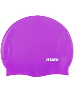 Maru Solid SIlicone Swim Caps Purple A0839