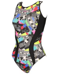 Maru Girls Test Card Sparkle Clips Back Swimming Costume