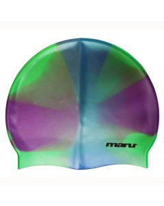 Maru Silicone Swim Cap - Purple/ Green/ Blue