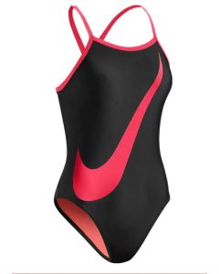 Nike Girl's Big Swoosh Swimsuit - Pink