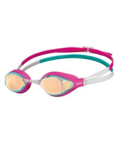 Arena Airspeed Mirrored Goggles - Yellow Copper/ Pink