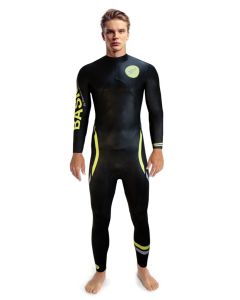 Rocket Science Sports Men's Basics Wetsuit- Black / Yellow
