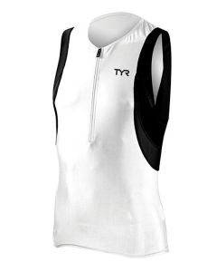 TYR Male Competitor Collection Singlet White/Black on Sale now