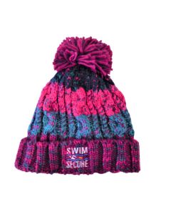 Swim Secure Bobble Hat - Purple / Pink / Green