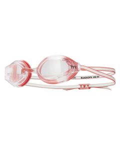 TYR Black Ops 140 EV Racing Female Fit Goggles - Clear/ Coral/ White