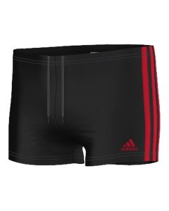 Adidas Boys 3-Stripes Swim Shorts - Black / Scarlet