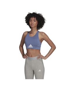 Adidas Women's Aeroready Designed 2 Move Logo Padded Sports Bra Top - Violet