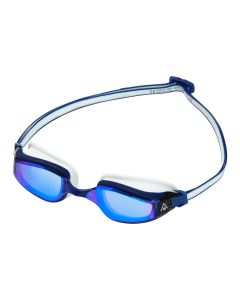 Aquasphere Fastlane Blue Titanium Mirrored Goggles - Blue/ White