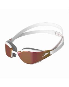 Speedo Fastskin Hyper Elite Mirror Goggles - White / Oxid Grey / Rose Gold