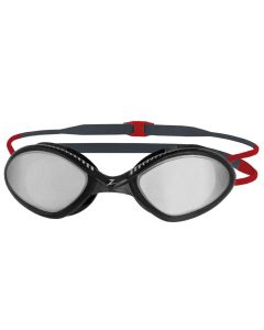 Zoggs Tiger Titanium Goggles - Grey/ Red/ Smoke Mirror