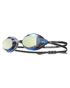 TYR Black Ops 140 Nano Fit Mirrored Goggles - Gold/ Silver/ Black