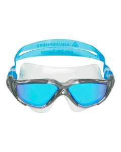 Aquasphere Vista Blue Titanium Mirrored Goggles - Grey/ Blue