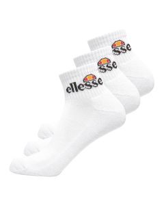 Ellesse Unisex Rallo 3 Pack Ankle Socks - White