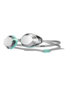 TYR Vecta Mirrored Swimming Goggles - Silver/  Teal / Grey
