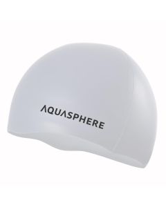 Aquasphere Plain Silicone Cap - White