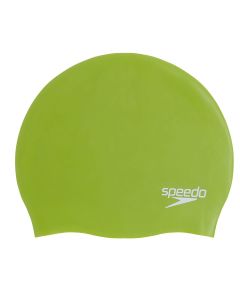 Speedo Plain Moulded Silicone Cap - Atomic Lime