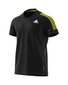 Adidas Men's Own the Run T-Shirt - Black/ Yellow