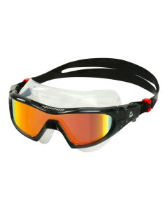 Aqua Sphere Vista Pro Orange Titanium Mirrored Goggles - Dark Grey/Orange